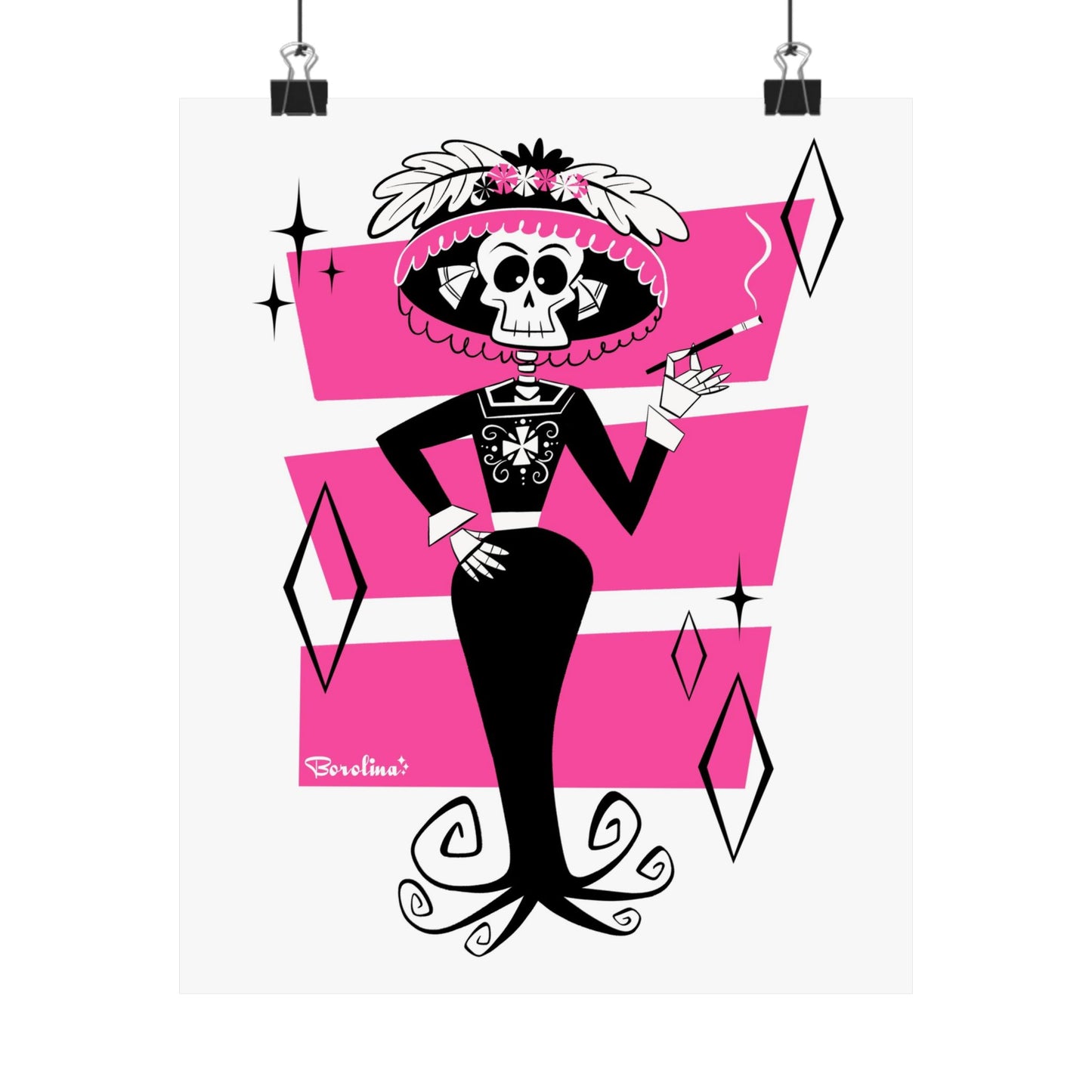 Catrina rectangular print