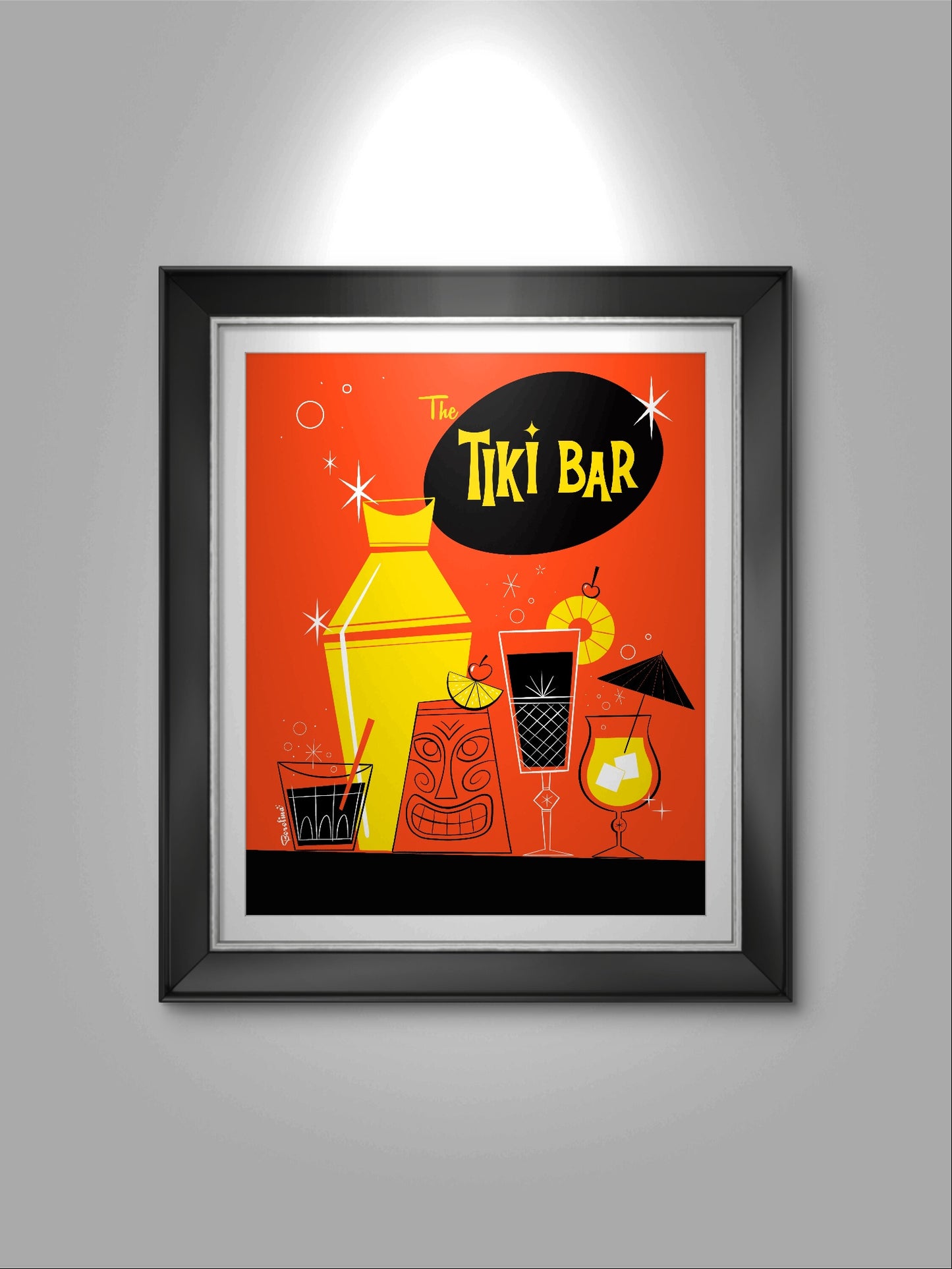 Tiki Bar, rectangular print