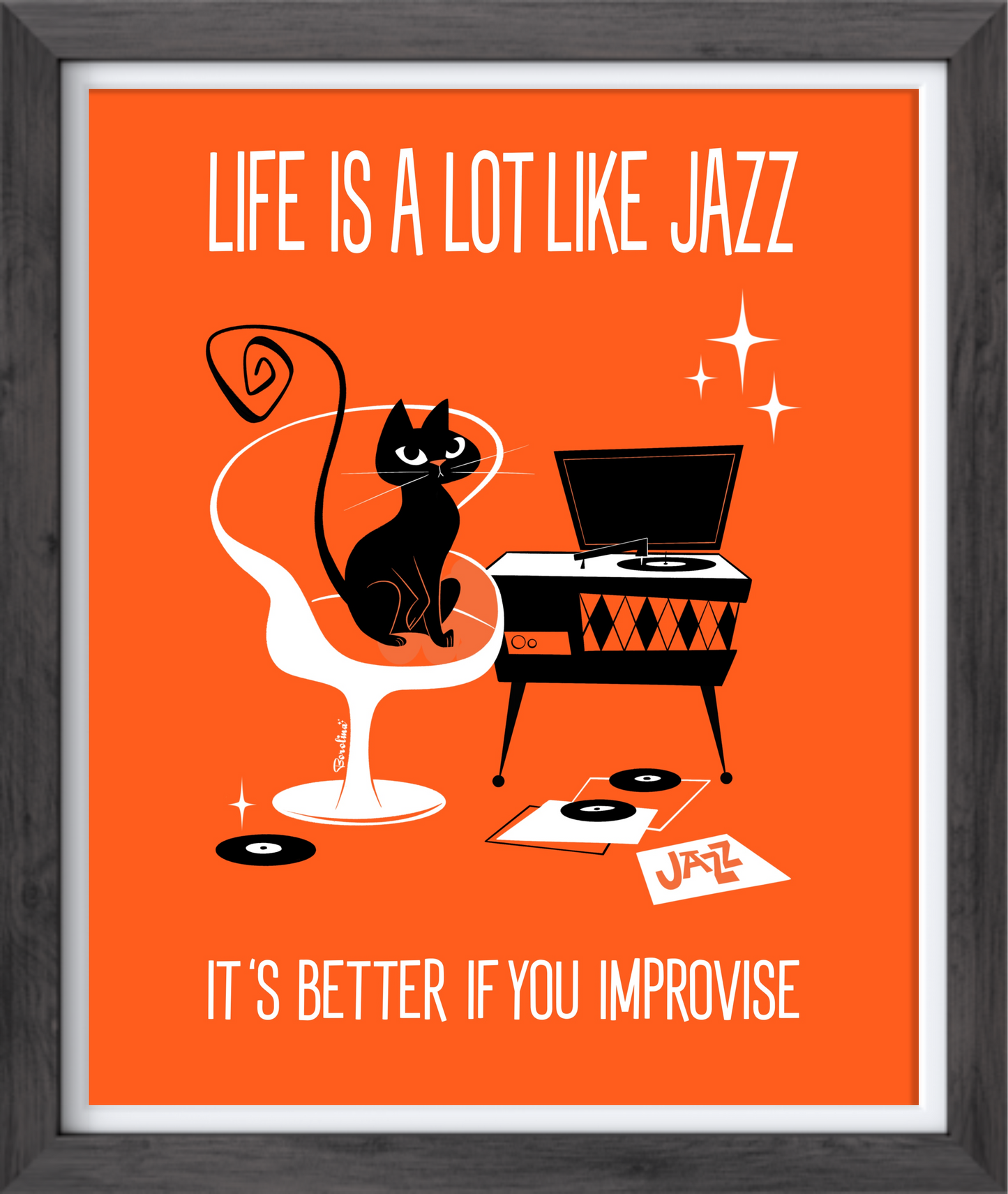 Jazz Cat, rectangular poster