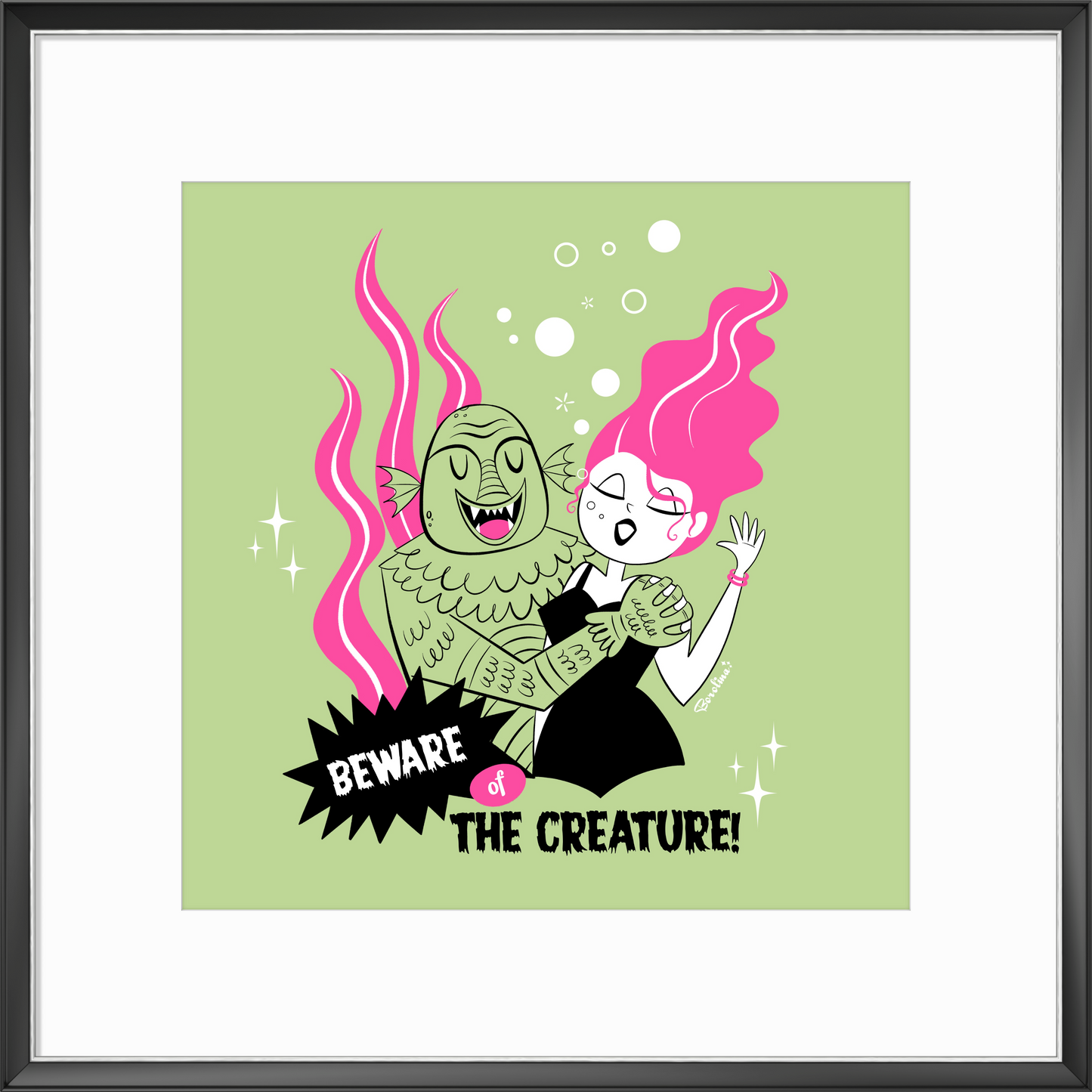 Beware of the Creature, square print