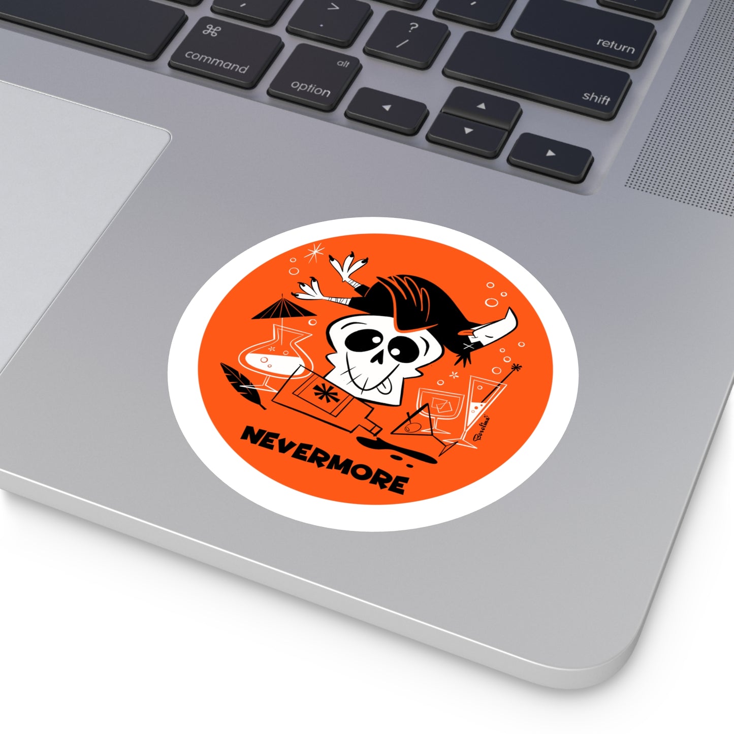 Raven & Skull Sticker