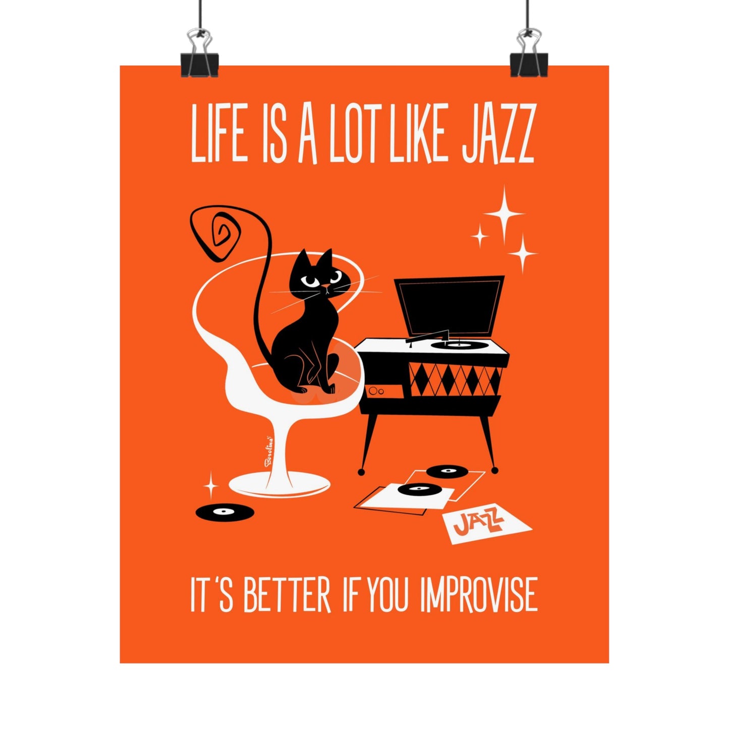 Jazz Cat, rectangular poster