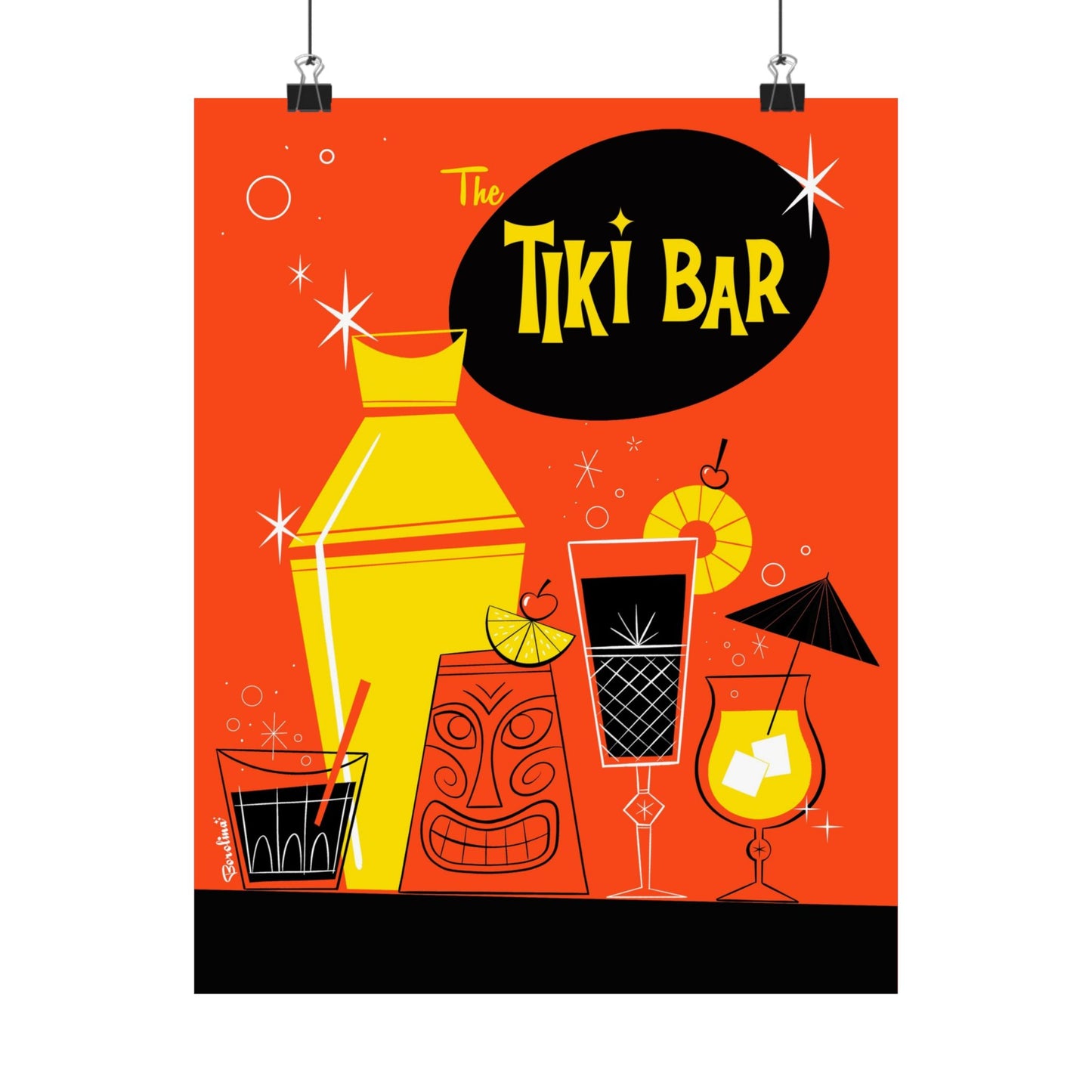 Tiki Bar, rectangular print
