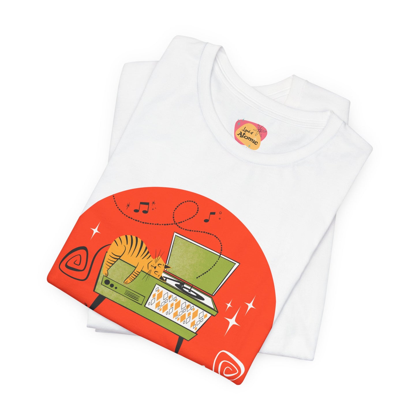 Gatos durmiendo la siesta en tocadiscos, camiseta