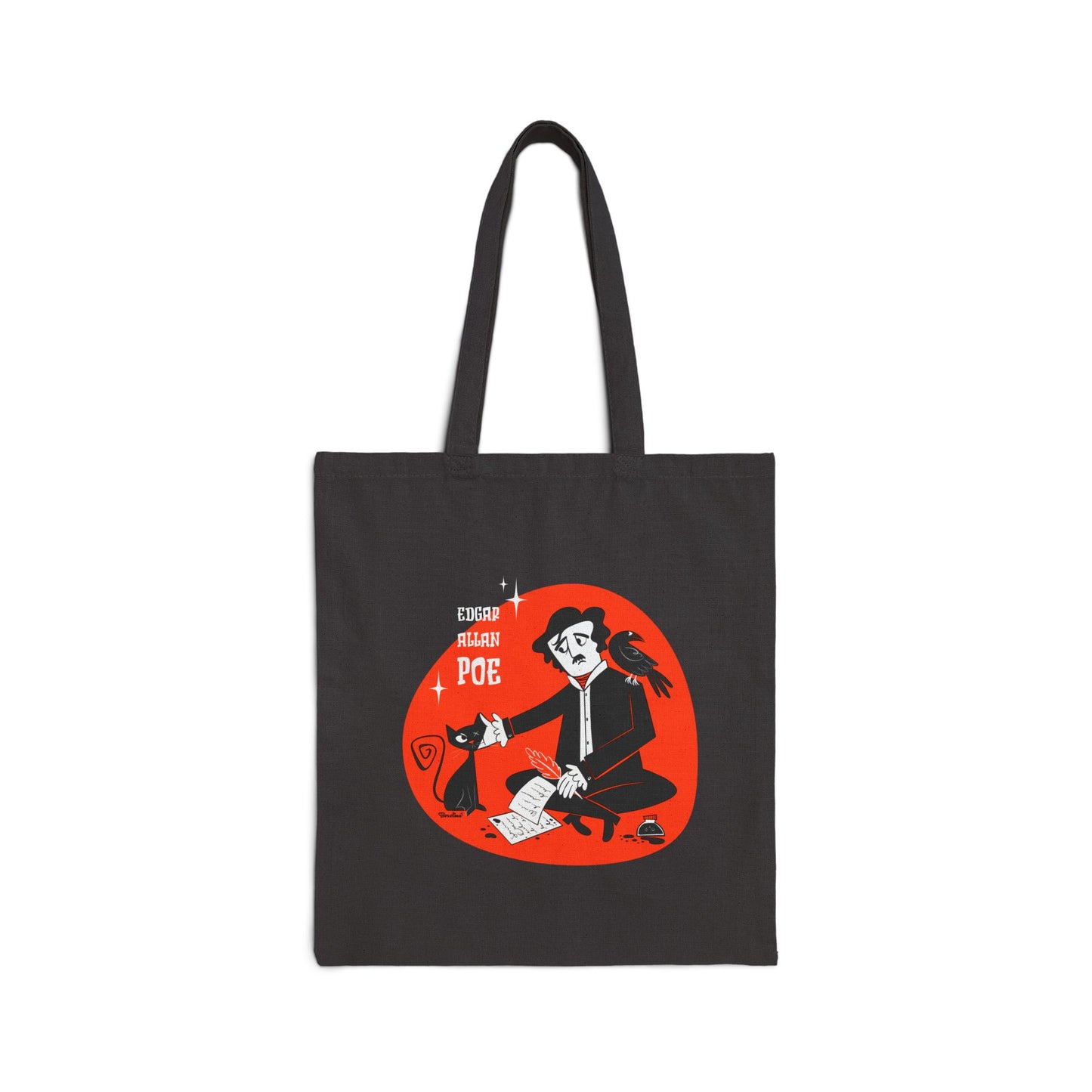 Edgar Allan Poe; Bolsa de tela en color natural o negro