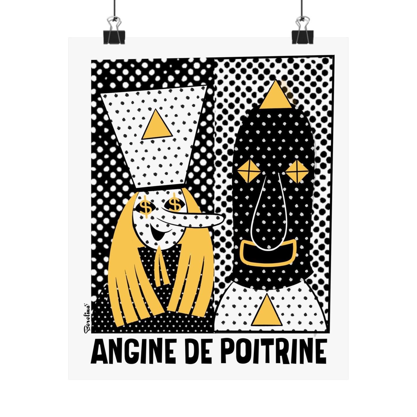 Angina de pecho, Póster