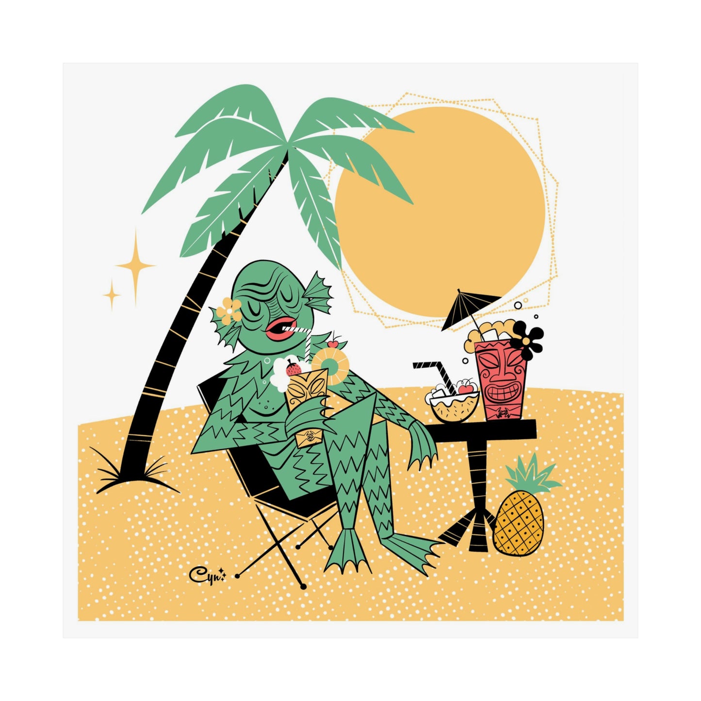 Tiki Creature Print