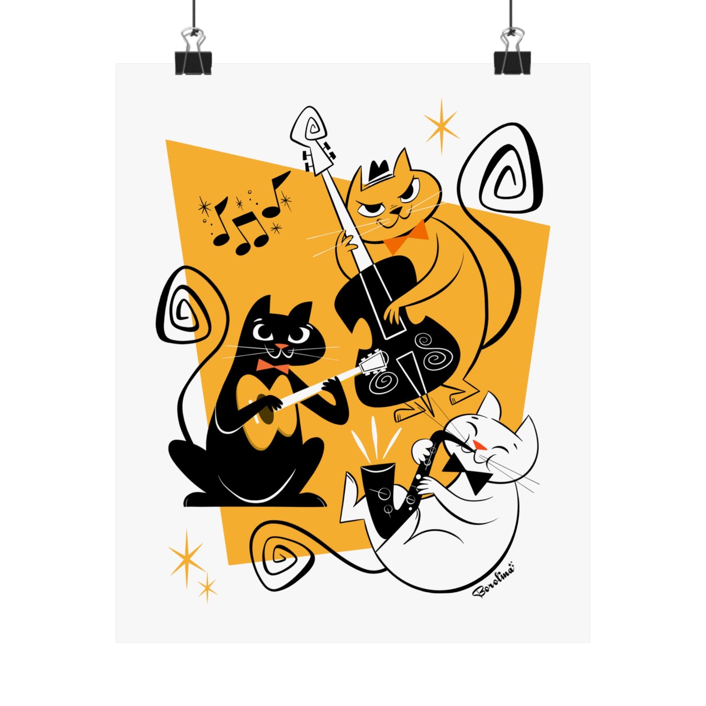 Cat Jazz Band, Art Print