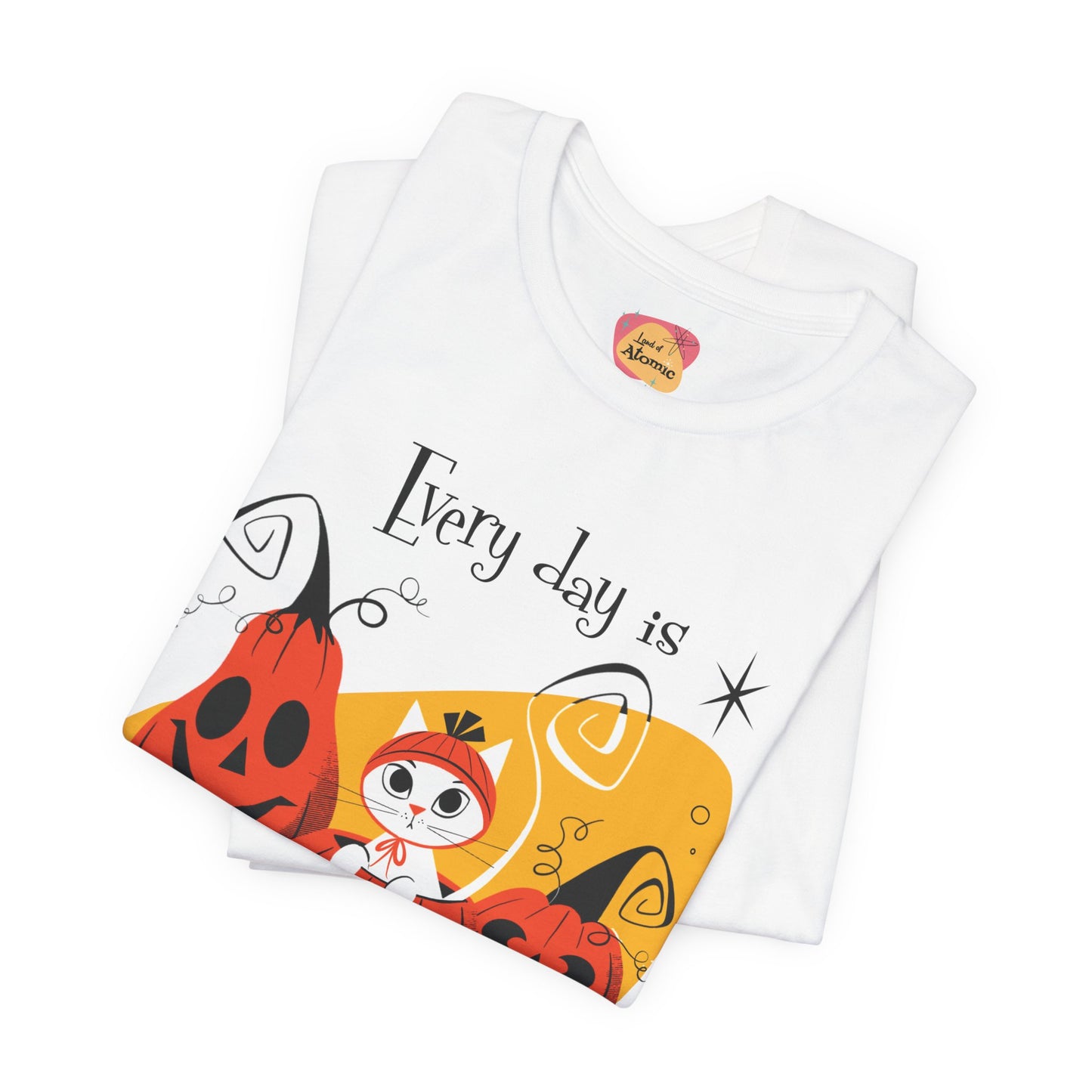 Cat and Pumpkins, unisex t-shirt