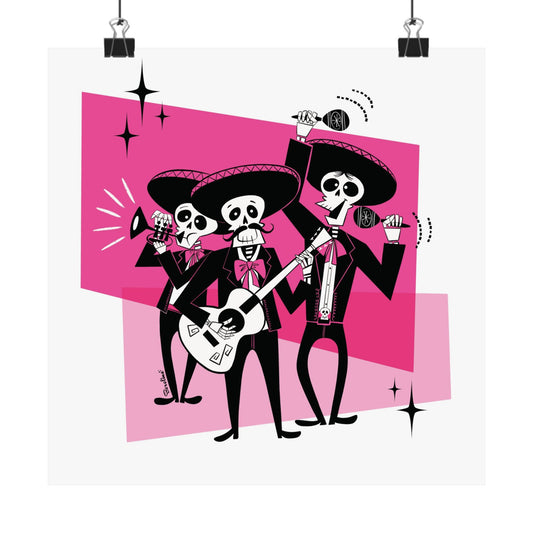 Mariachi Calaveras, square print