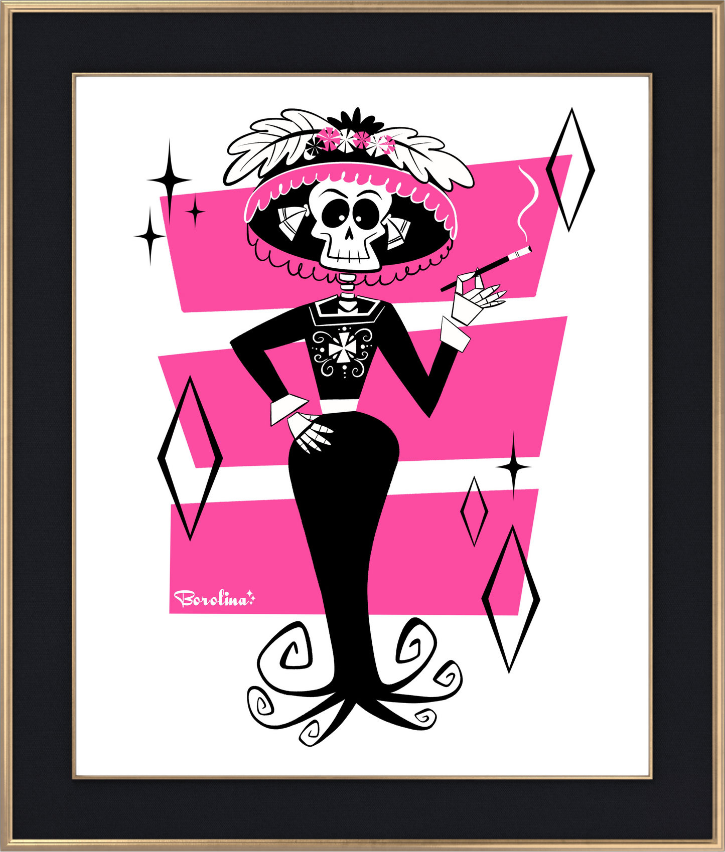 Catrina rectangular print