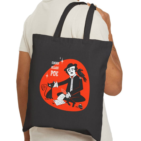 Edgar Allan Poe; Tote Bag in natural or black