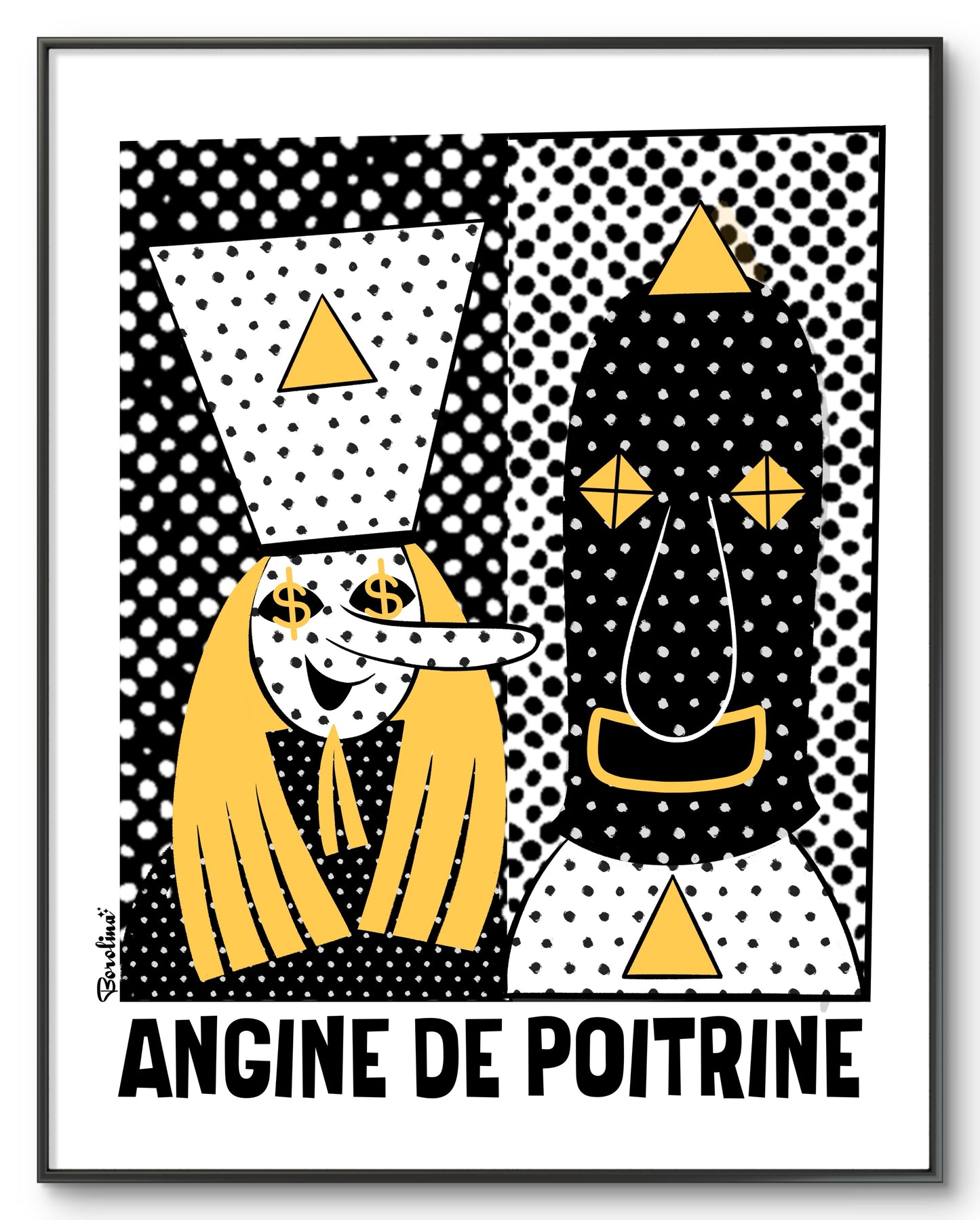 Angina de pecho, Póster