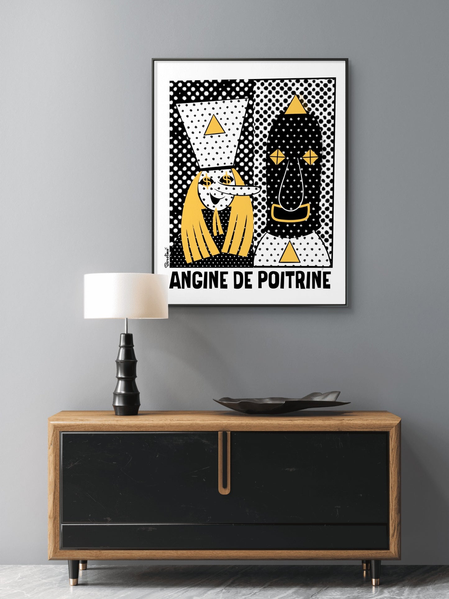 Angina de pecho, Póster
