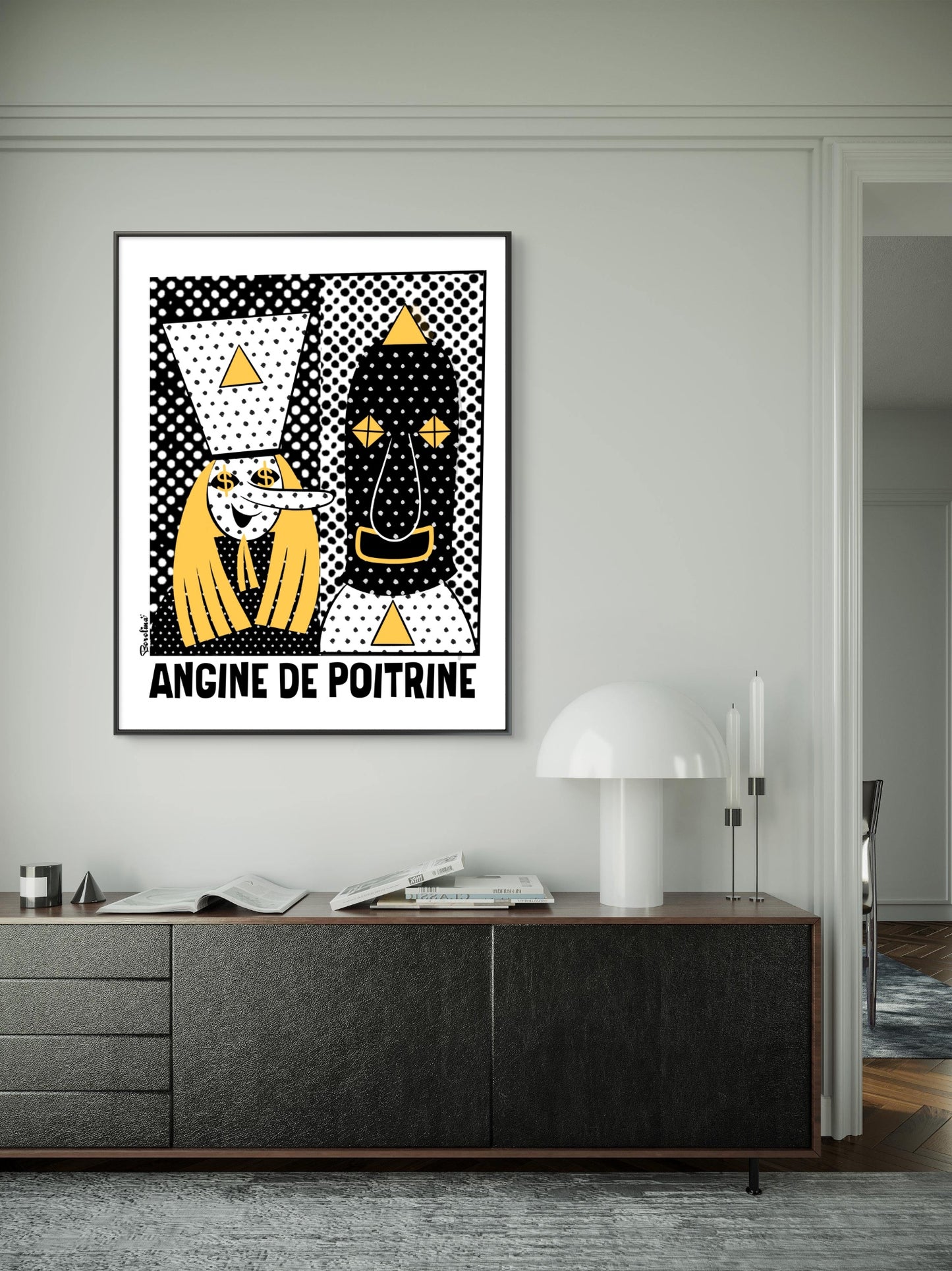 Angina de pecho, Póster