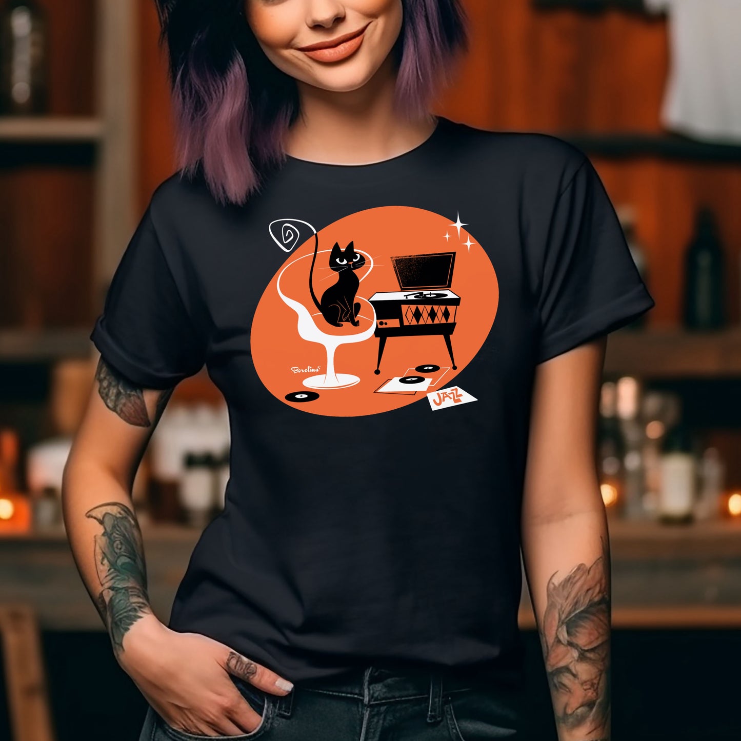 JAZZ CAT retro unisex t-shirt