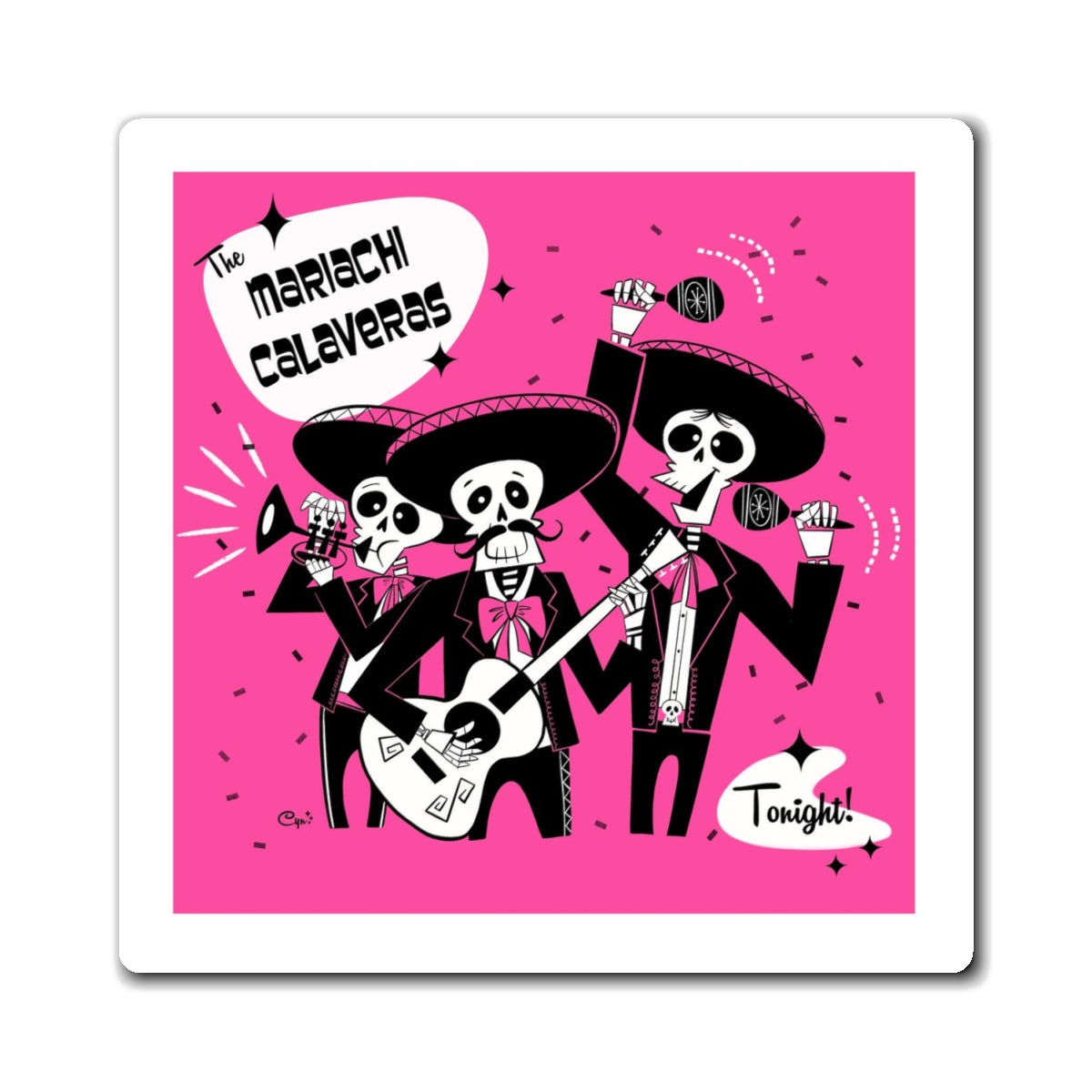 Mariachi Calaveras Magnet