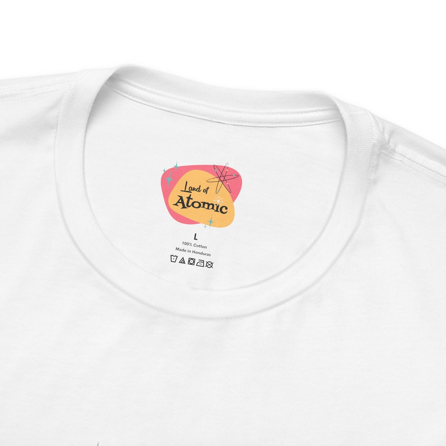 Poe’s Cat; White unisex t-shirt