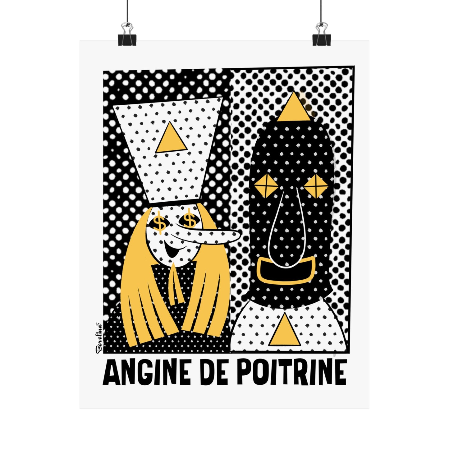 Angina de pecho, Póster