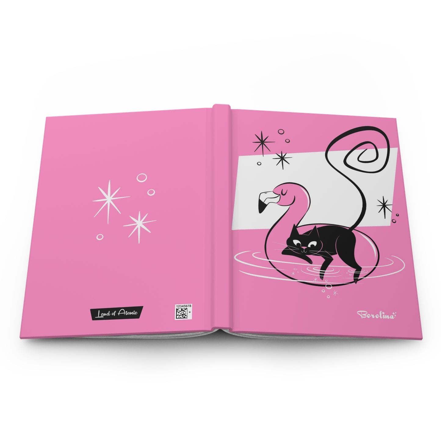 Flamingo Cat Lined Journal