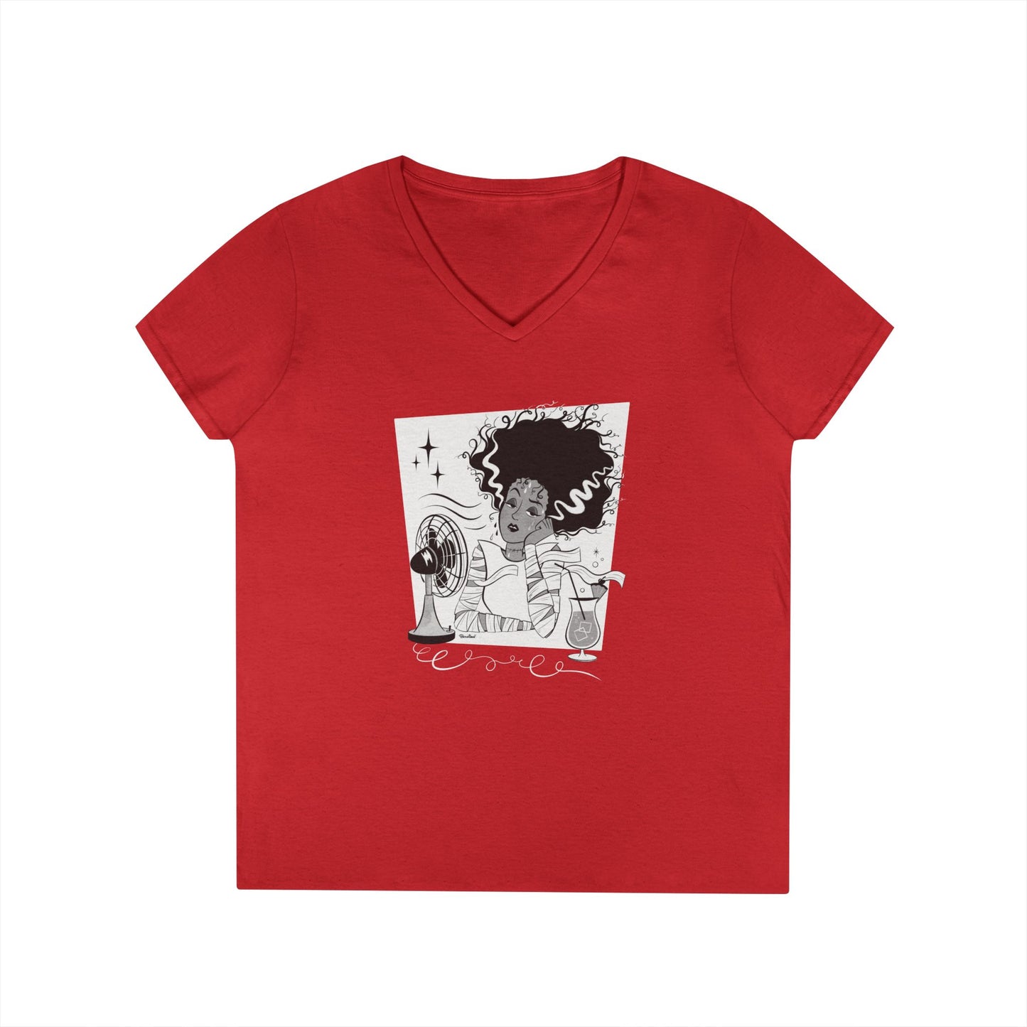 Classic Spooky Bride, V Neck t-shirt