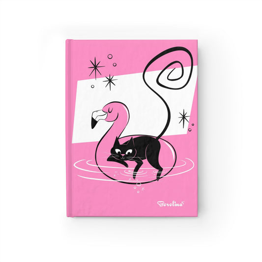 Flamingo Cat Blank Journal