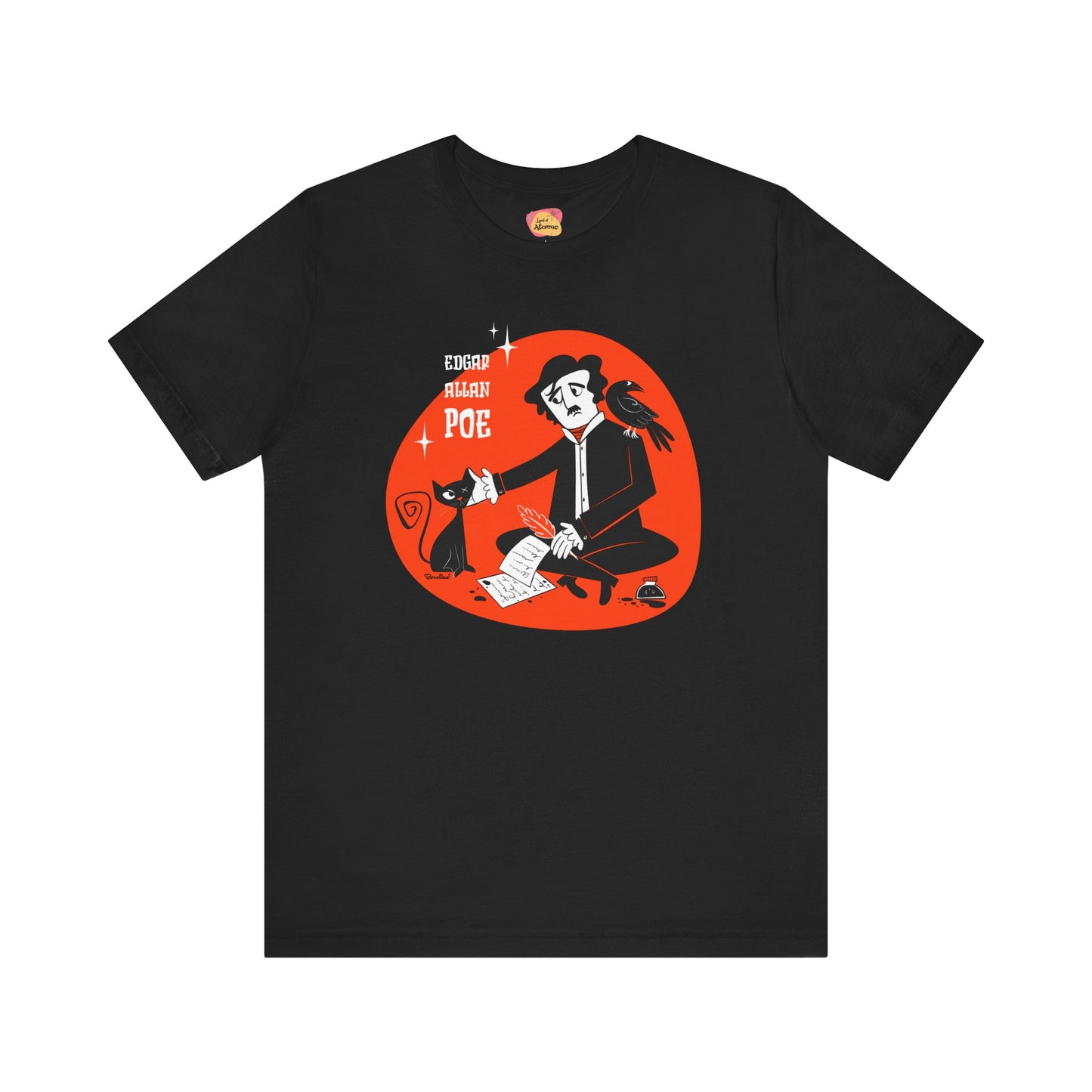 Poe’s cat; dark t-shirt
