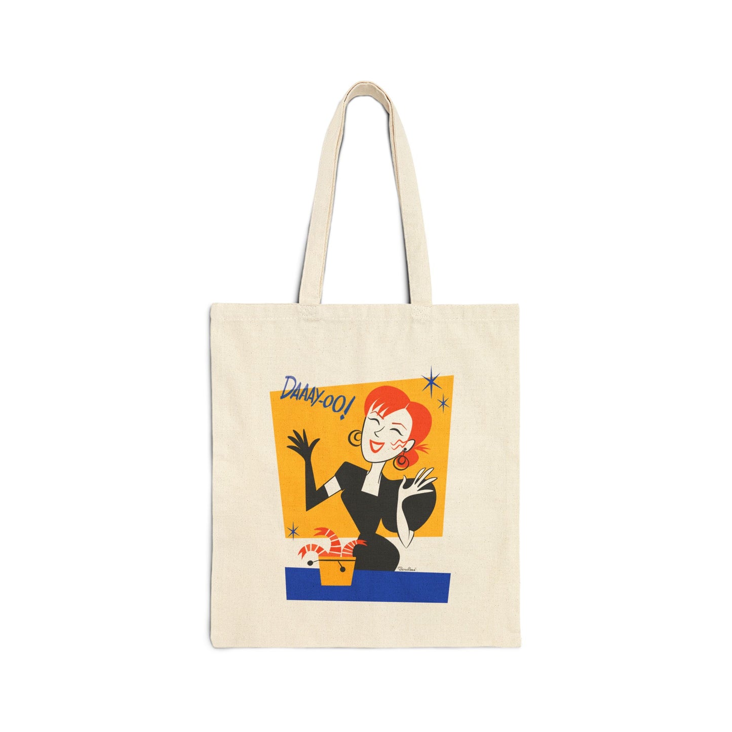 Delia Deetz; Bolsa de tela en color natural o negro
