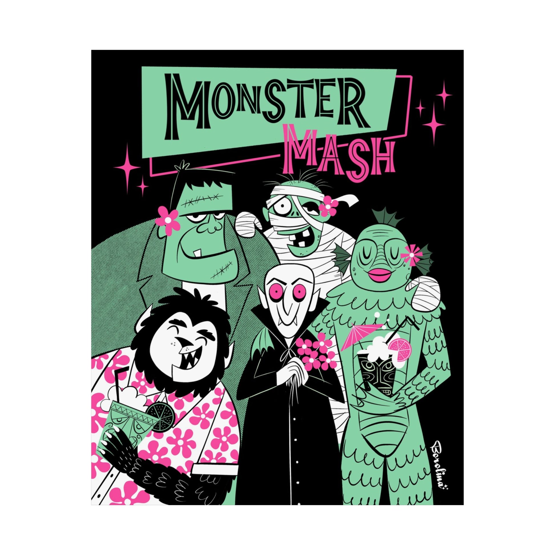universal monsters poster Classic Monsters Poster – Land of Atomic