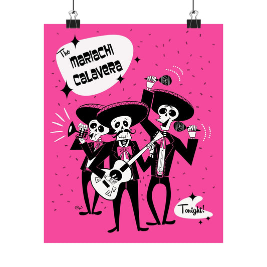 Mariachi Calaveras, rectangular poster