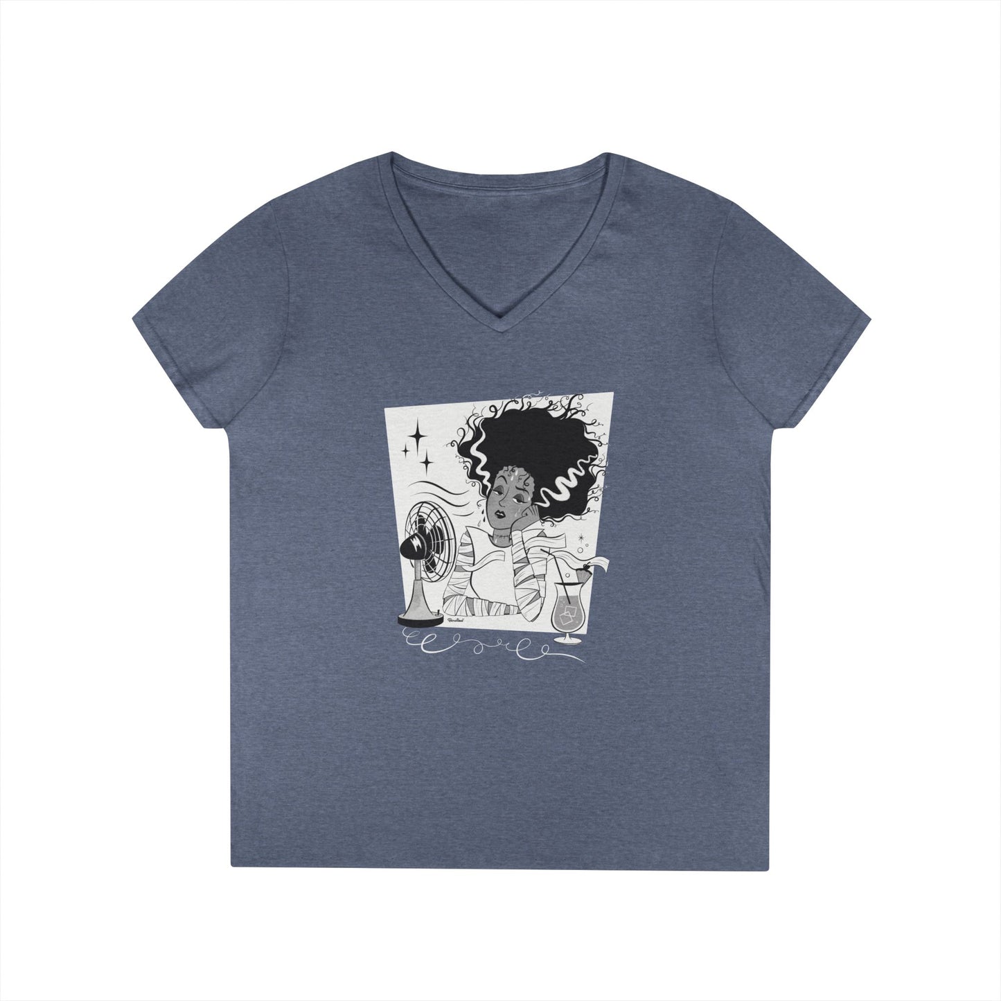 Classic Spooky Bride, V Neck t-shirt