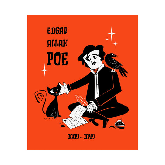 Edgar Allan Poe; rectangular art print