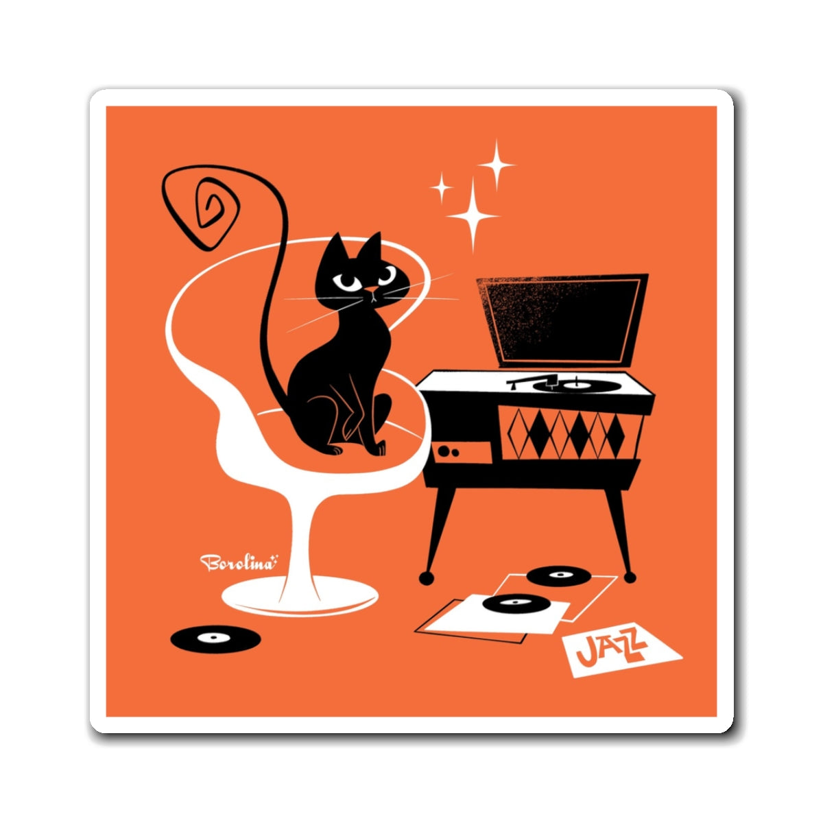 Jazz Cat Magnet